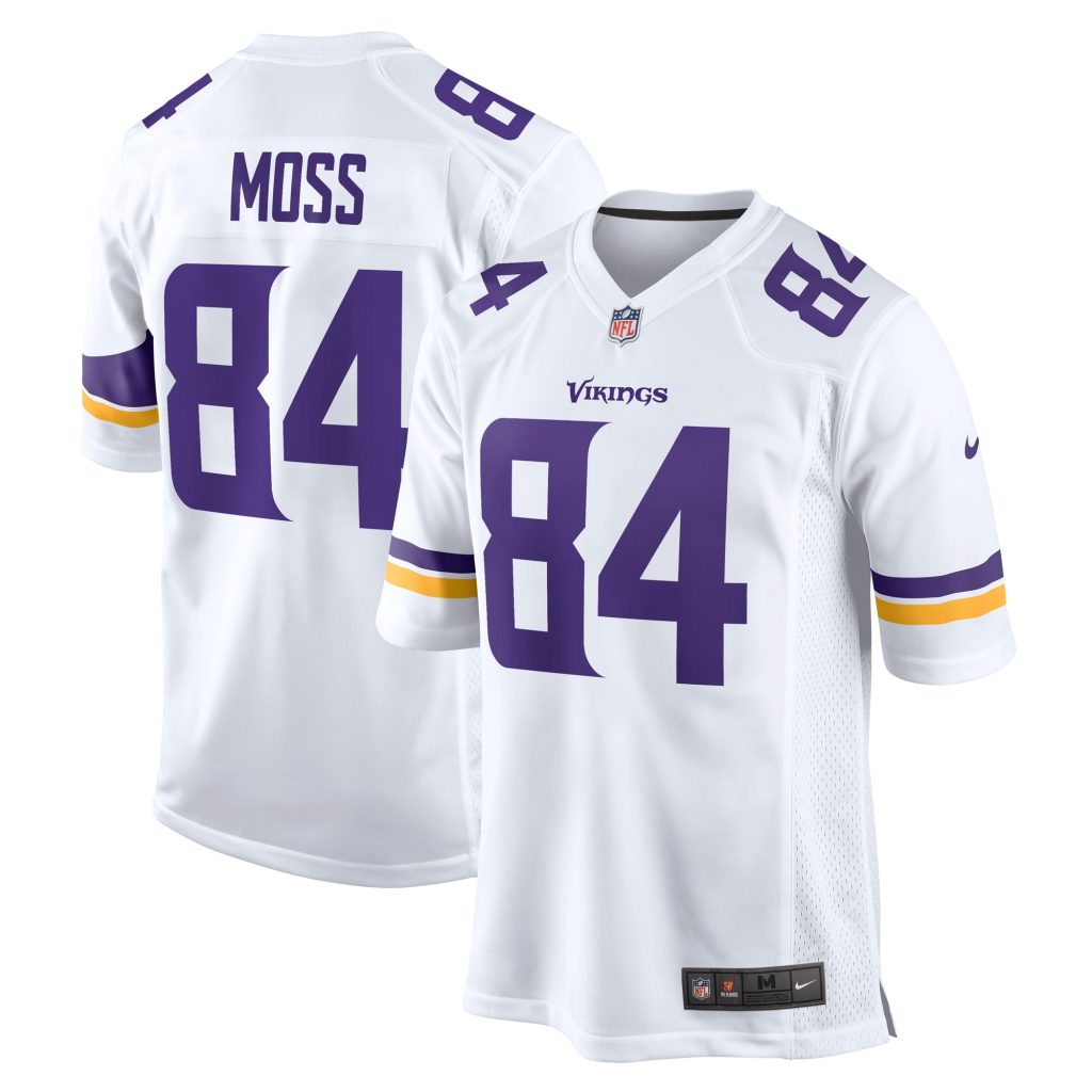 Men's Minnesota Vikings Randy Moss Nike White Retired Player Game Jersey