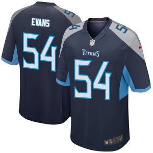 Men's Nike Rashaan Evans Navy Tennessee Titans Game Player Jersey