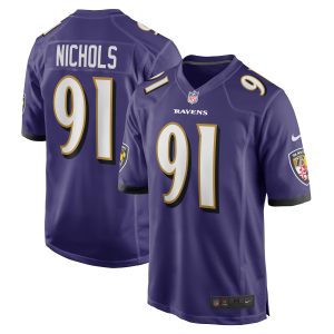 Men's Baltimore Ravens Rayshad Nichols Nike Purple Game Player Jersey