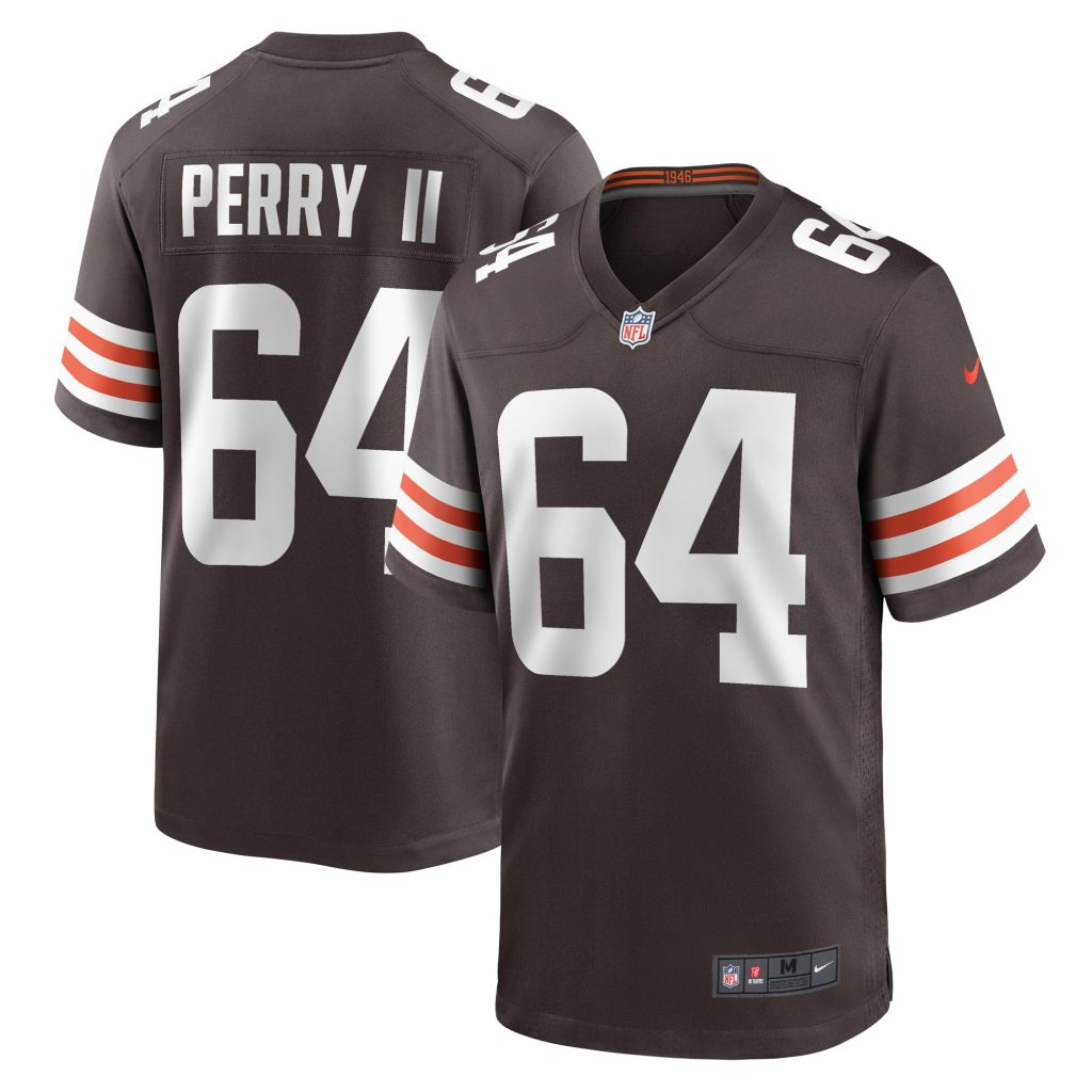 Men's Cleveland Browns Roderick Perry II Nike Brown Game Player Jersey