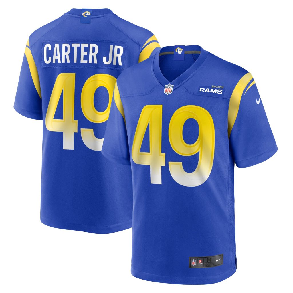 Men's Los Angeles Rams Roger Carter Jr. Nike Royal Game Player Jersey