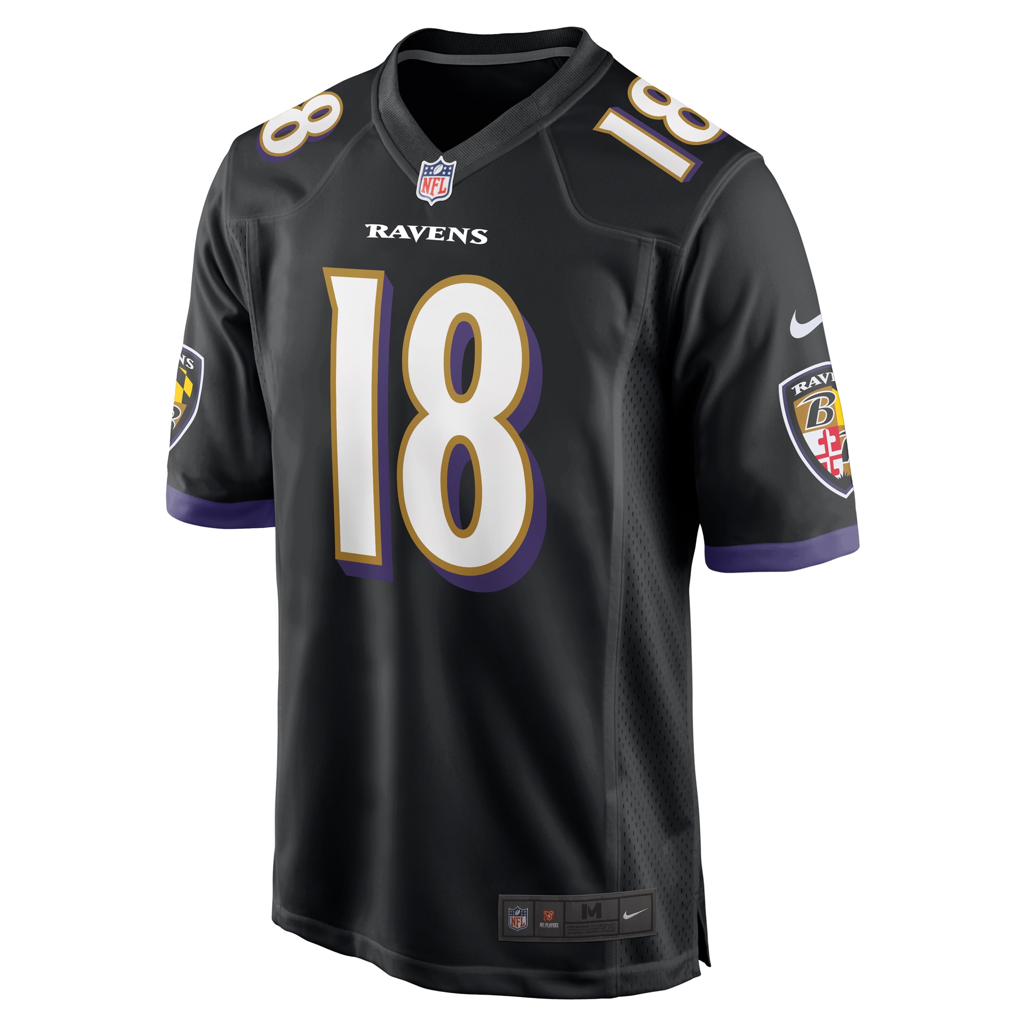 Men's Baltimore Ravens Roquan Smith Nike Black Alternate Game Player Jersey