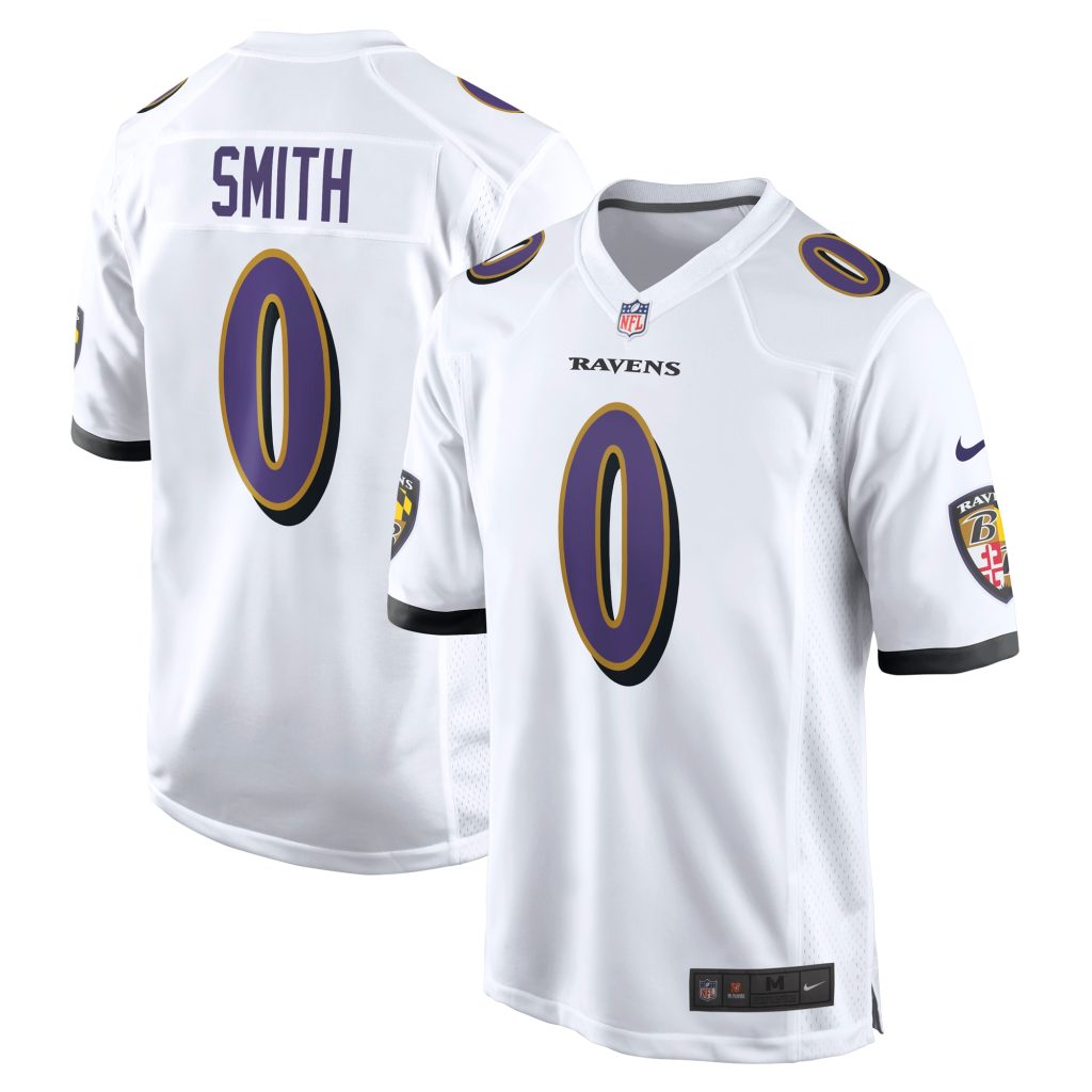 Men's Baltimore Ravens Roquan Smith Nike White  Game Jersey