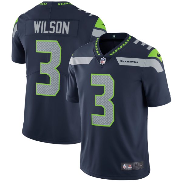 Men's Seattle Seahawks Russell Wilson Nike College Navy Vapor Untouchable Limited Player Jersey