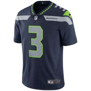 Men's Seattle Seahawks Russell Wilson Nike College Navy Vapor Untouchable Limited Player Jersey