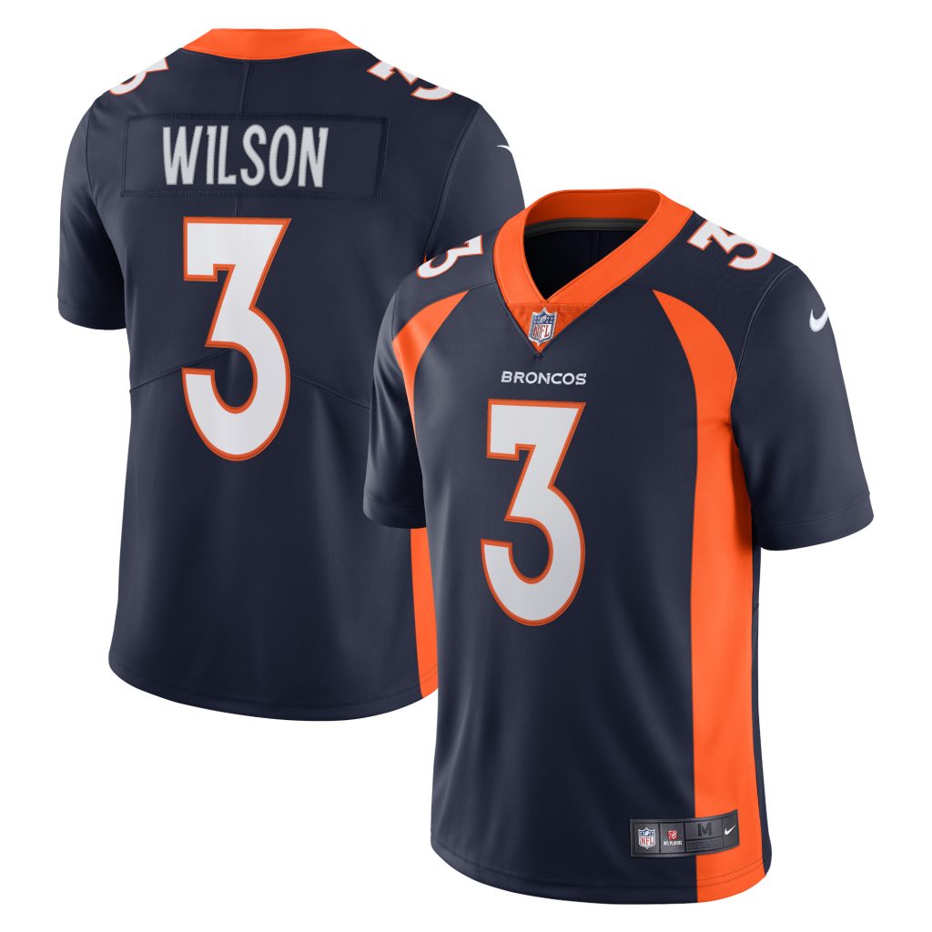 Men's Denver Broncos Russell Wilson Nike Navy Alternate Vapor Limited Jersey