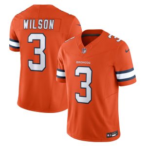 Men's Denver Broncos Russell Wilson Nike Orange Vapor F.U.S.E. Limited Jersey