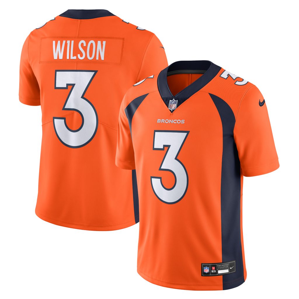 Men's Denver Broncos Russell Wilson Nike Orange  Vapor Untouchable Limited Jersey