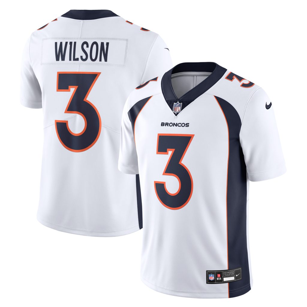Men's Denver Broncos Russell Wilson Nike White  Vapor Untouchable Limited Jersey