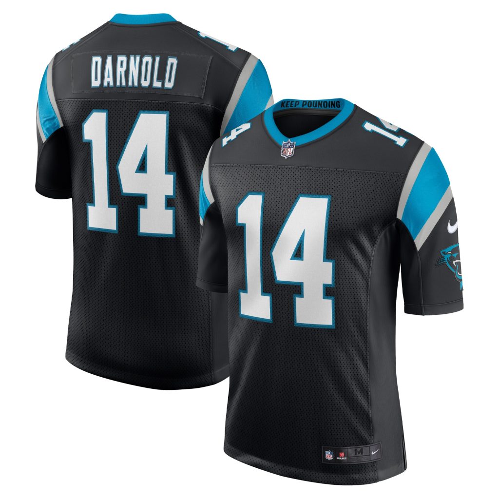 Men's Carolina Panthers Sam Darnold Nike Black Vapor Limited Jersey