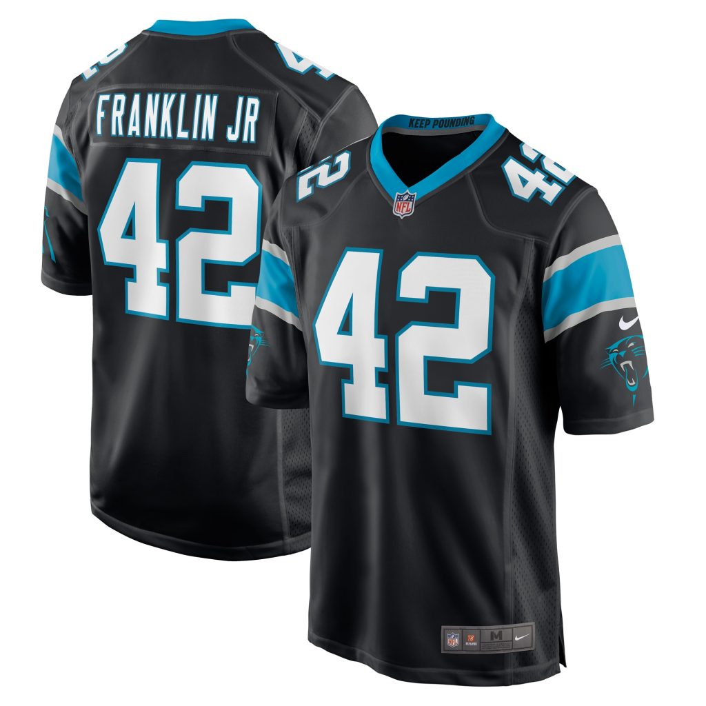 Men's Carolina Panthers Sam Franklin Jr. Nike Black Game Player Jersey
