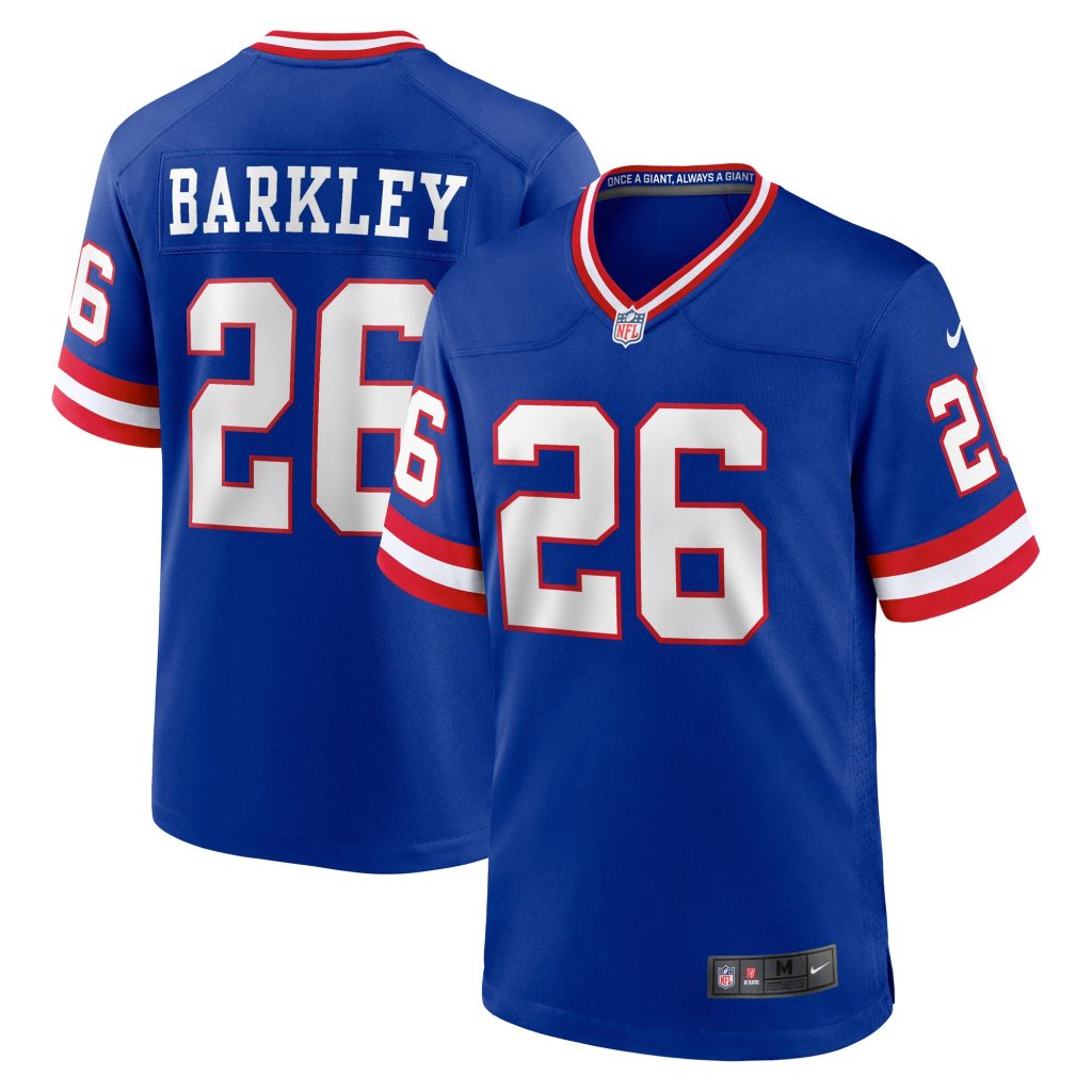 Men's New York Giants Saquon Barkley Nike Royal Classic Player Game Jersey