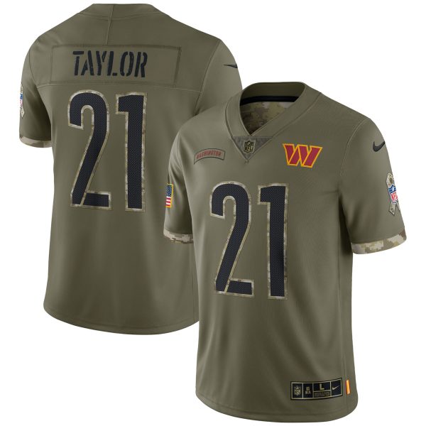 Men's Washington Commanders Sean Taylor Nike Olive 2022 Salute To Service Retired Player Limited Jersey