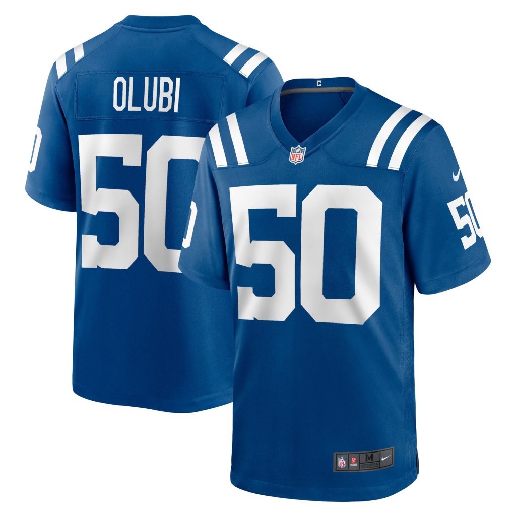 Men's Indianapolis Colts Segun Olubi Nike Royal Game Player Jersey