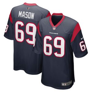 Men's Houston Texans Shaq Mason Nike Navy Team Game Jersey