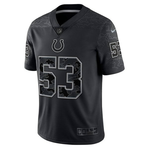 Men's Indianapolis Colts Shaquille Leonard Nike Black RFLCTV Limited Jersey