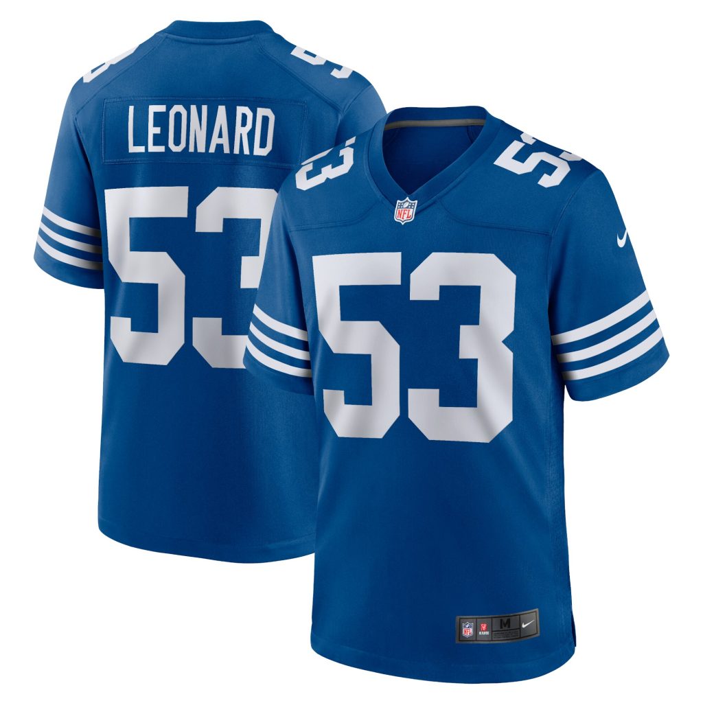 Men's Indianapolis Colts Shaquille Leonard Nike Royal Alternate Game Jersey