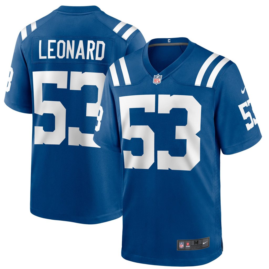 Men's Indianapolis Colts Shaquille Leonard Nike Royal Game Jersey