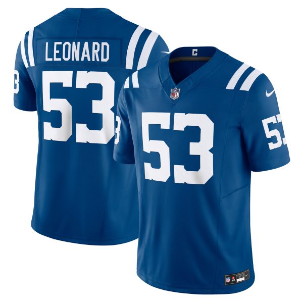 Men's Indianapolis Colts Shaquille Leonard Nike Royal Vapor F.U.S.E. Limited Jersey