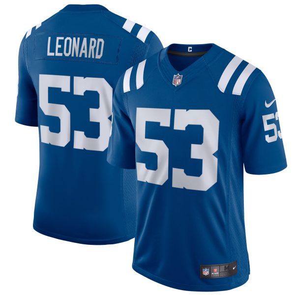 Men's Indianapolis Colts Shaquille Leonard Nike Royal Vapor Limited Jersey