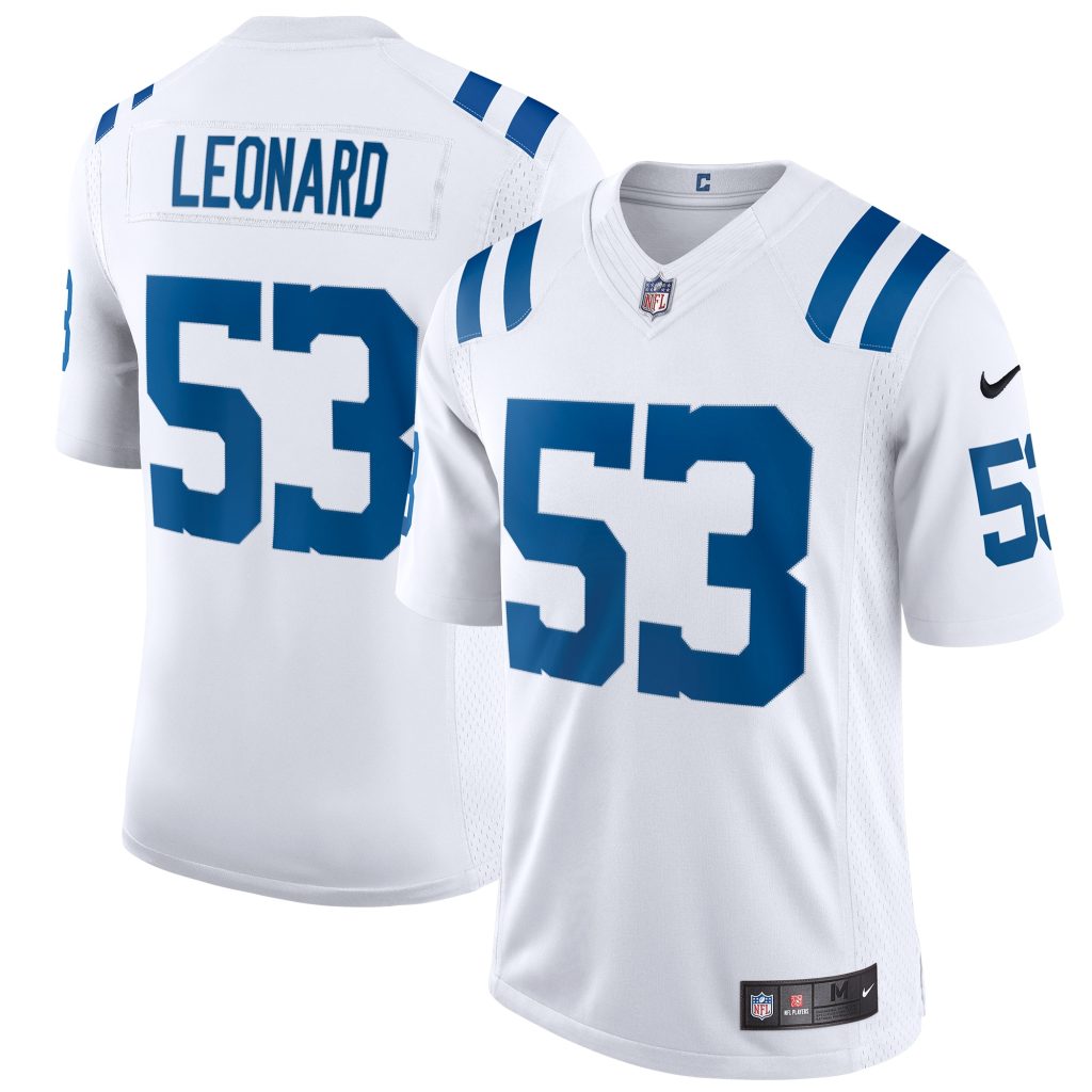 Men's Indianapolis Colts Shaquille Leonard Nike White Vapor Limited Jersey