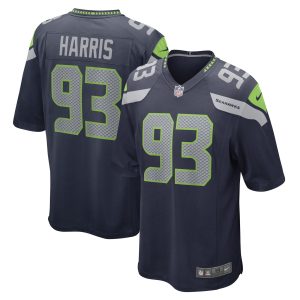 Men's Seattle Seahawks Shelby Harris Nike College Navy Game Player Jersey