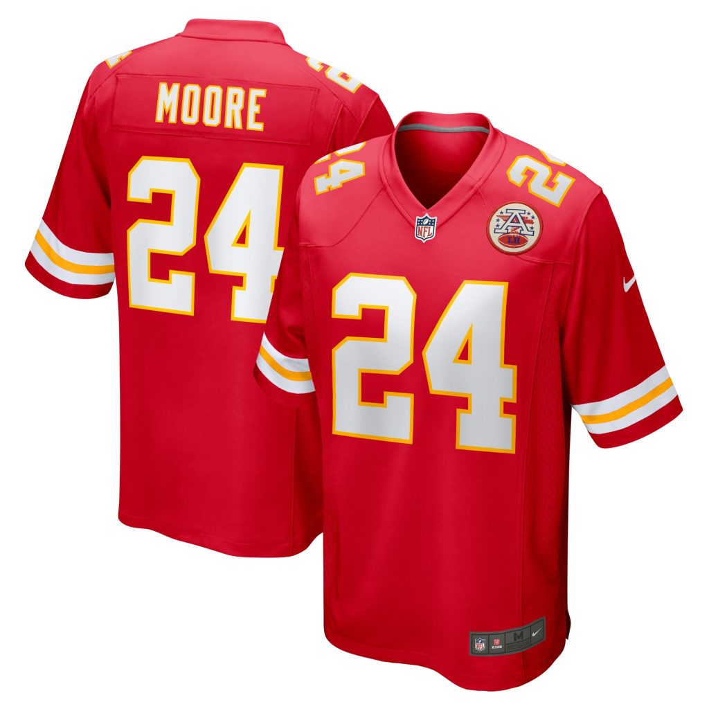 Men's Kansas City Chiefs Skyy Moore Nike Red Game Player Jersey