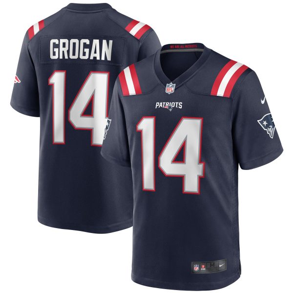 Men's New England Patriots Steve Grogan Nike Navy Game Retired Player Jersey
