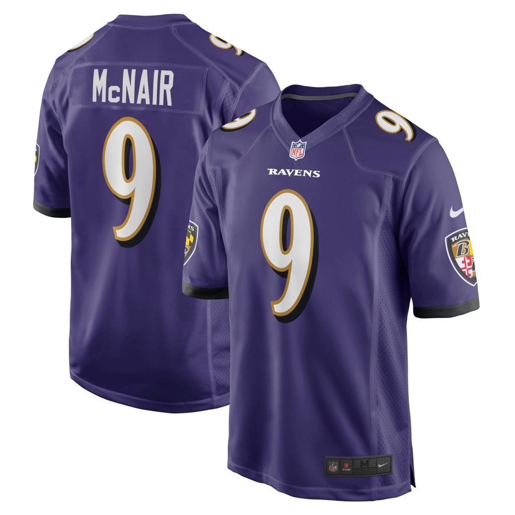 Men's Baltimore Ravens Steve McNair Nike Purple Game Retired Player Jersey