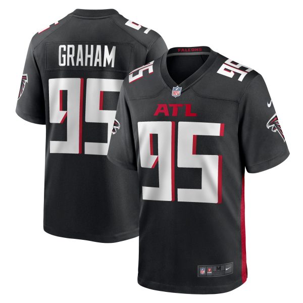 Men's Atlanta Falcons Ta'Quon Graham Nike Black Game Jersey