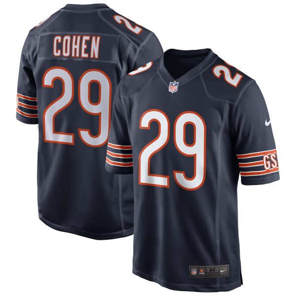 Men's Chicago Bears Tarik Cohen Nike Navy Game Player Jersey