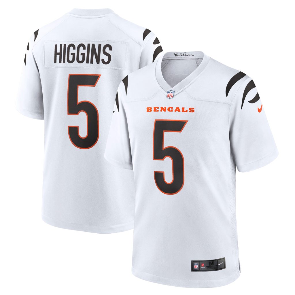 Men's Cincinnati Bengals Tee Higgins Nike White  Game Jersey