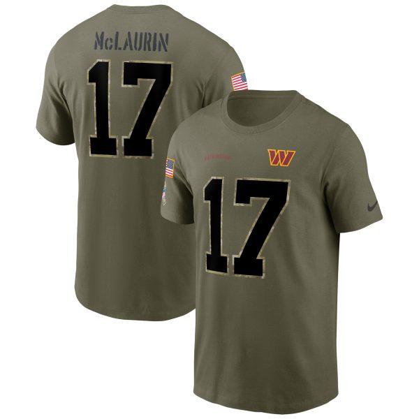 Men's Washington Commanders Terry McLaurin Nike Olive 2022 Salute To Service Name & Number T-Shirt