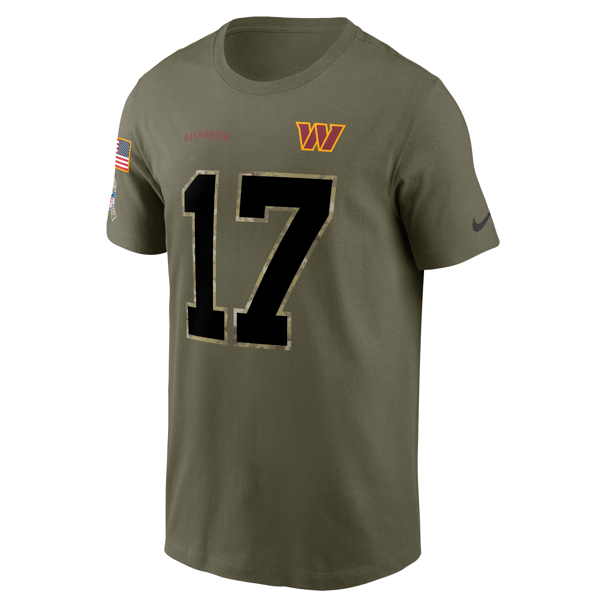 Men's Washington Commanders Terry McLaurin Nike Olive 2022 Salute To Service Name & Number T-Shirt