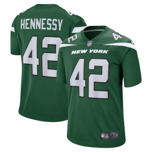 Men's New York Jets Thomas Hennessy Nike Gotham Green Game Jersey
