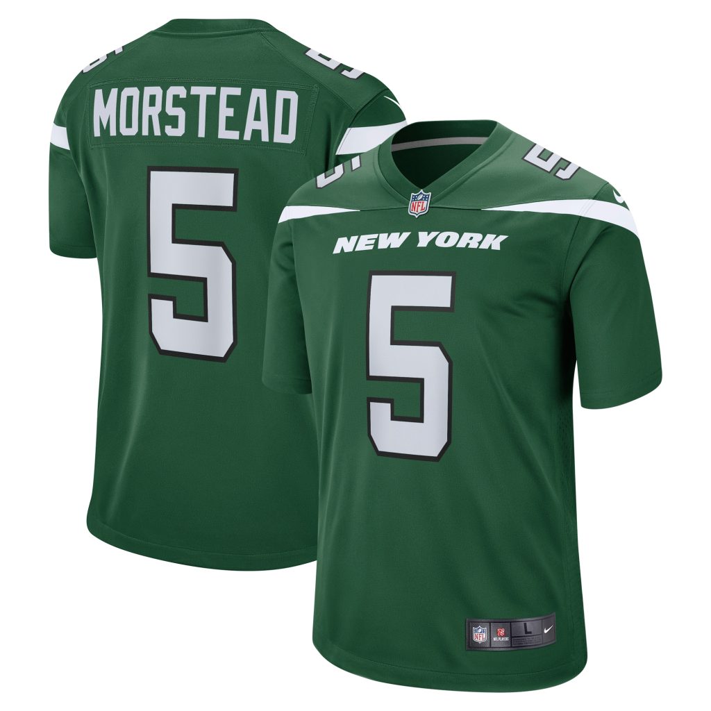 Men's New York Jets Thomas Morstead Nike Gotham Green Game Player Jersey