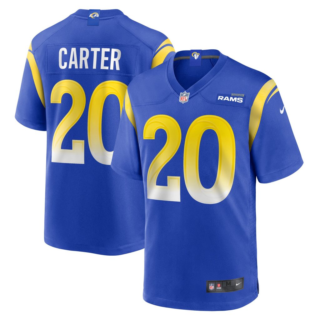 Men's Los Angeles Rams TJ Carter Nike Royal Game Player Jersey