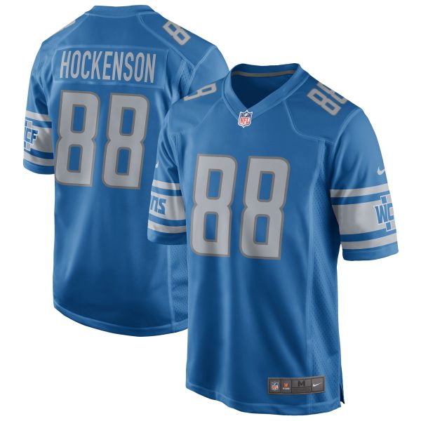 Men's Detroit Lions T.J. Hockenson Nike Blue Game Jersey