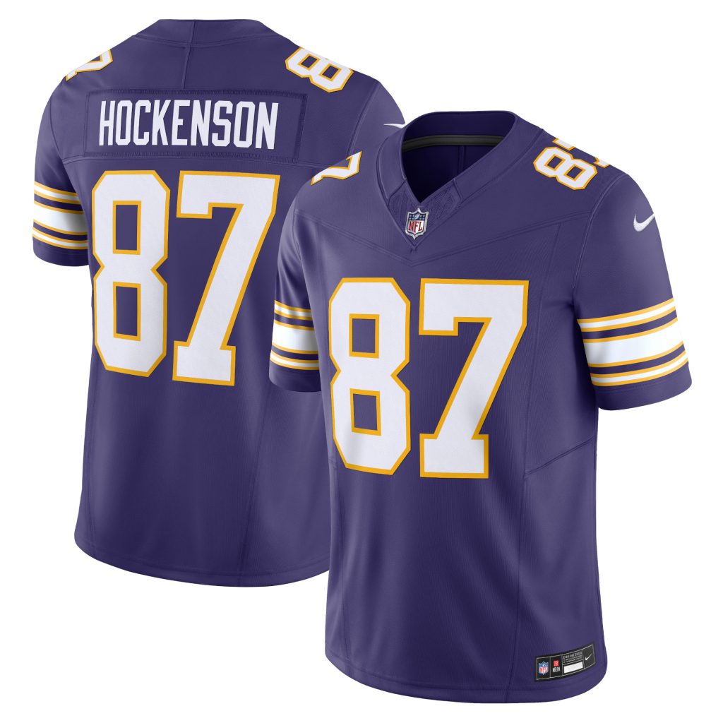 Men's Minnesota Vikings T.J. Hockenson Nike Purple Classic Vapor F.U.S.E. Limited Jersey