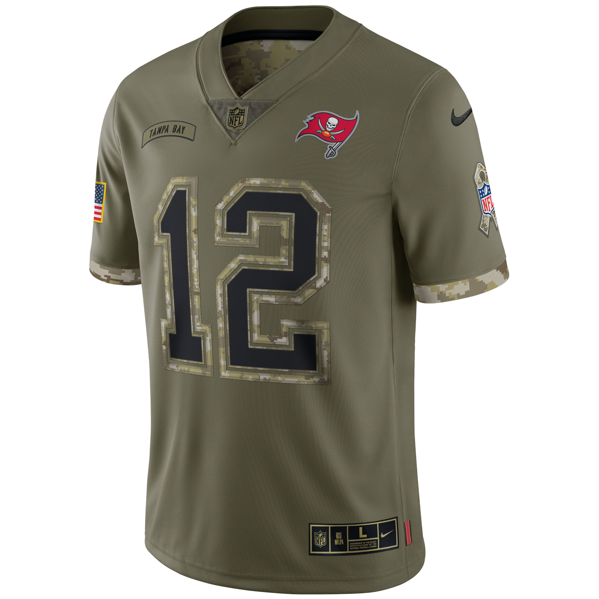 Men's Tampa Bay Buccaneers Nike Olive 2022 Salute To Service Limited Jersey