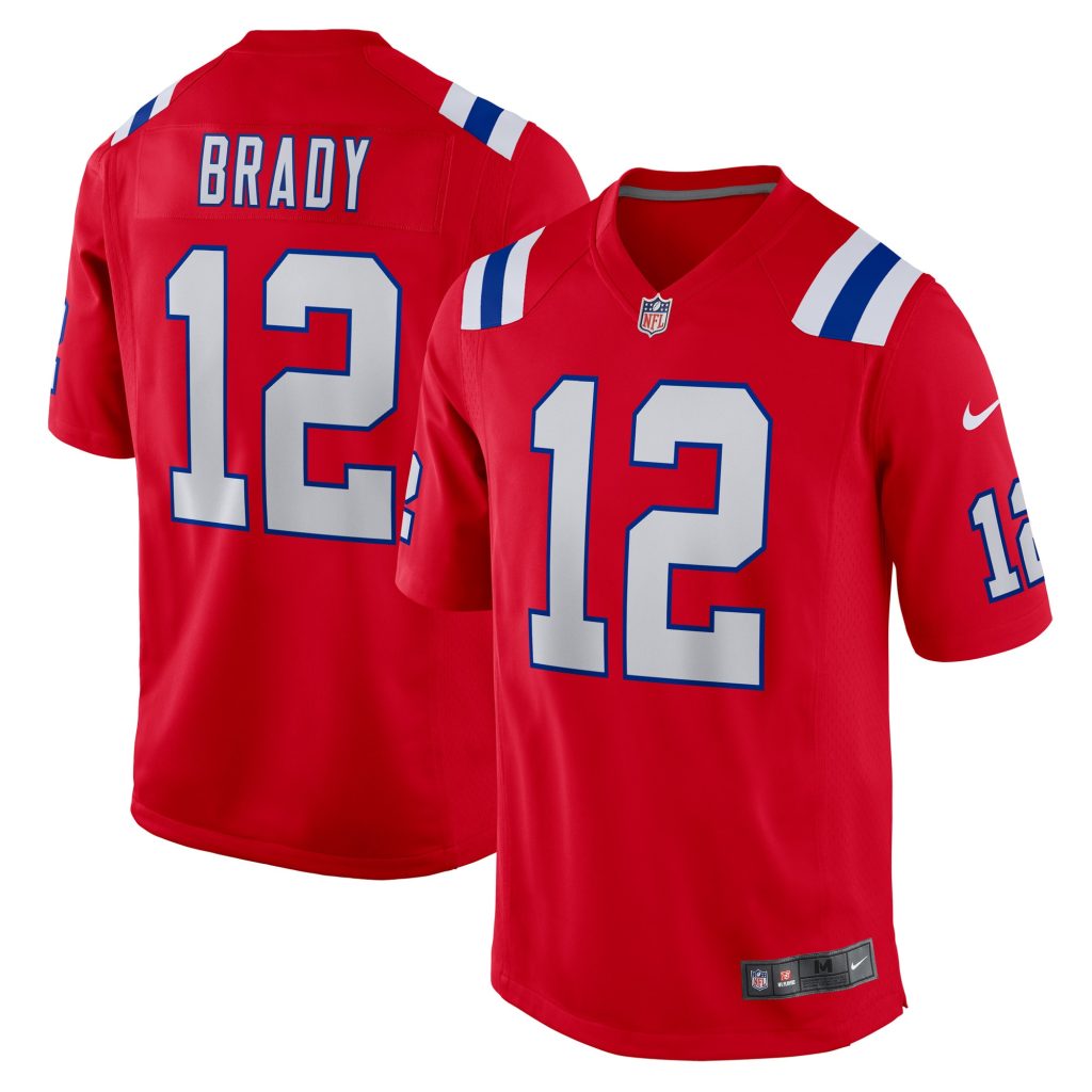 Men's New England Patriots Tom Brady Nike Red Retired Game Jersey