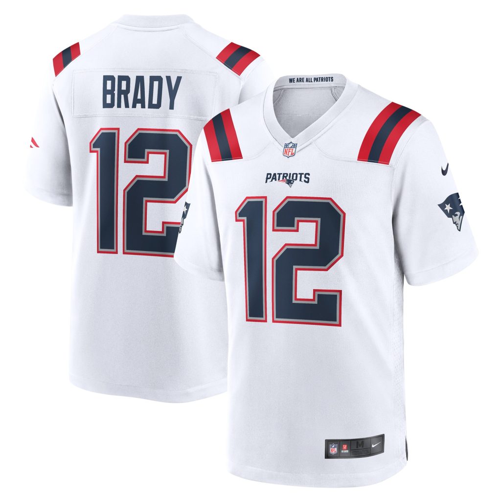 Men's New England Patriots Tom Brady Nike White Retired Game Jersey