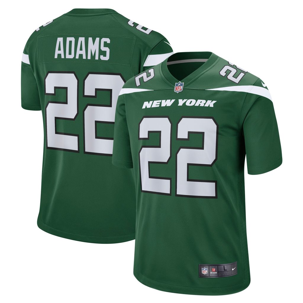 Men's New York Jets Tony Adams Nike Gotham Green Game Player Jersey