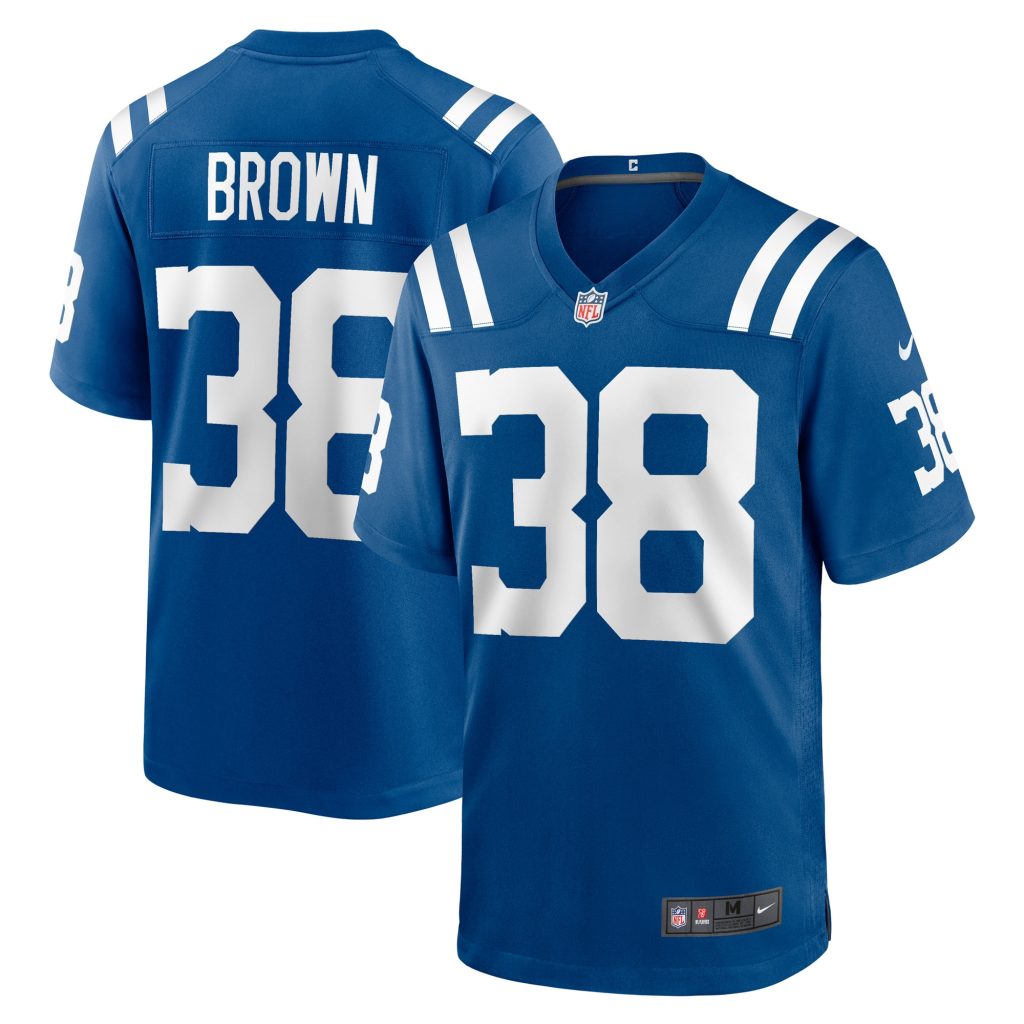 Men's Indianapolis Colts Tony Brown Nike Royal Player Game Jersey