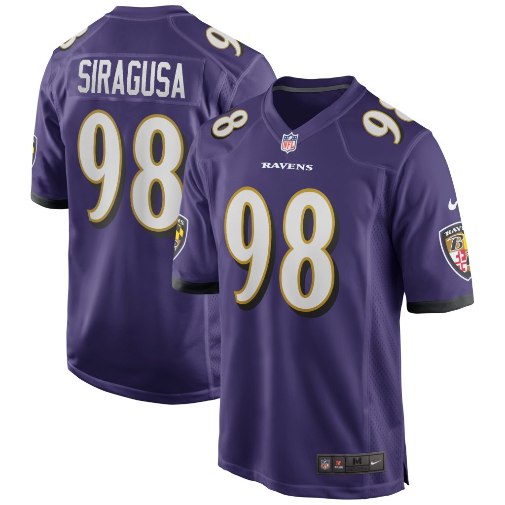 Men's Baltimore Ravens Tony Siragusa Nike Purple Game Retired Player Jersey