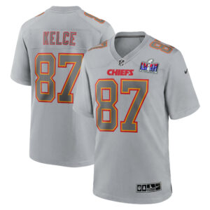 Travis Kelce Kansas City Chiefs Nike Super Bowl LVIII Atmosphere Fashion Game Jersey - Gray
