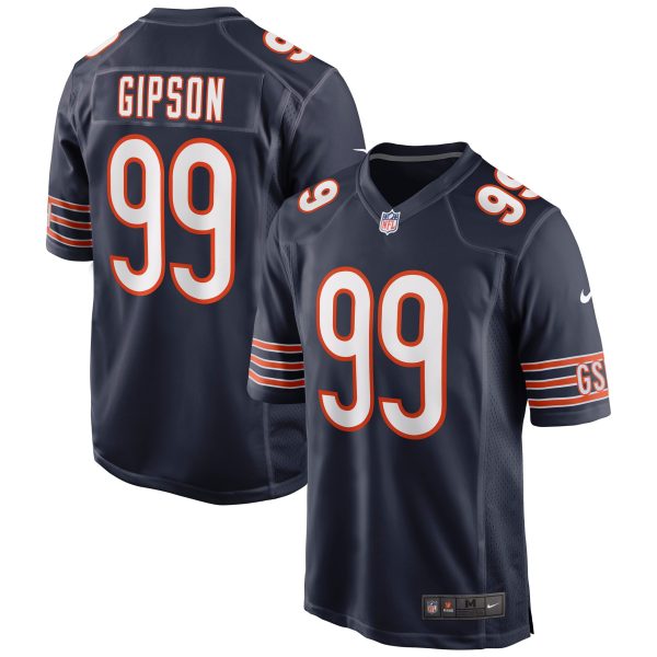Men's Chicago Bears Trevis Gipson Nike Navy Game Jersey
