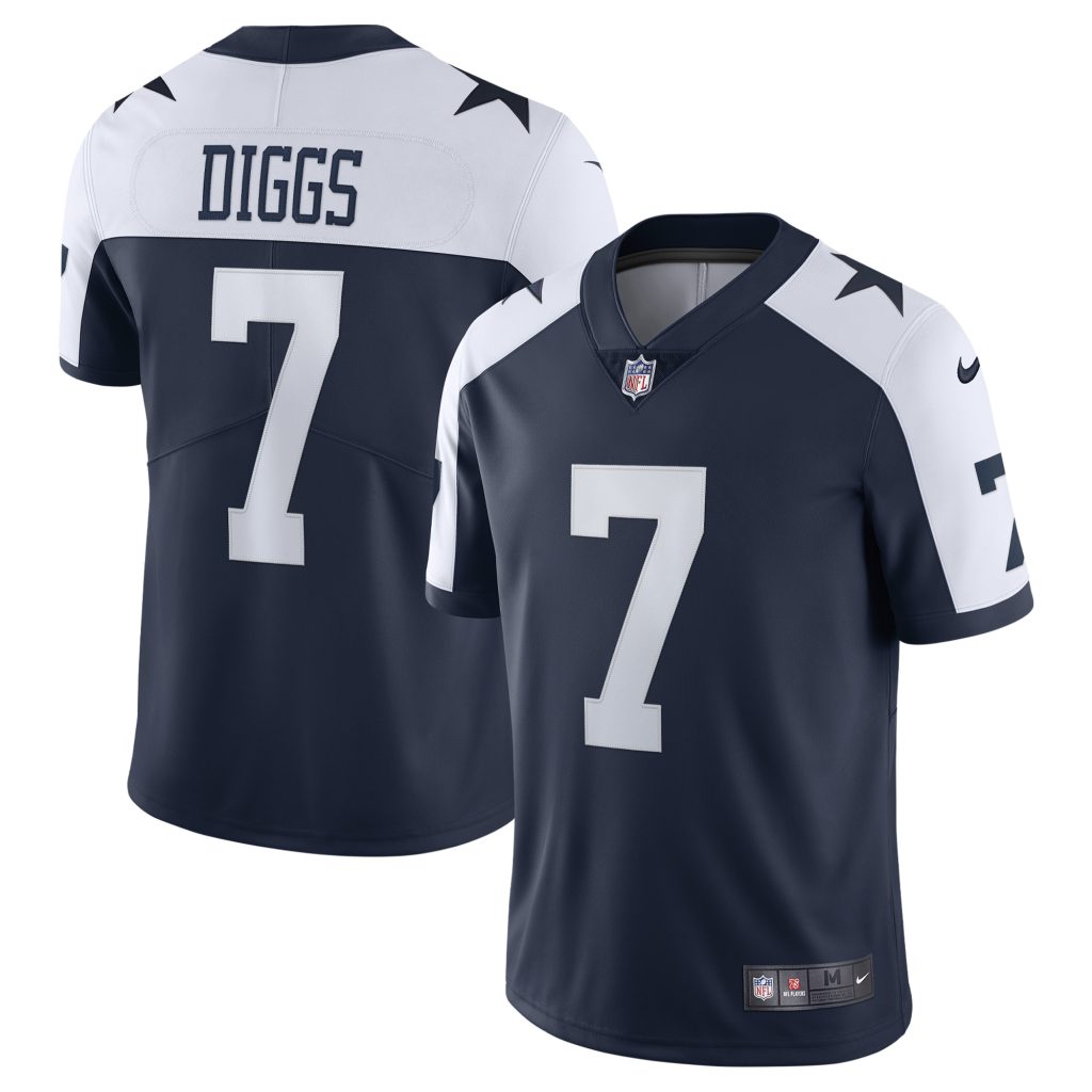 Men's Dallas Cowboys Trevon Diggs Nike Navy Alternate Vapor Limited Jersey