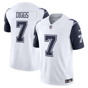 Men's Dallas Cowboys Trevon Diggs Nike White Vapor F.U.S.E. Limited Jersey
