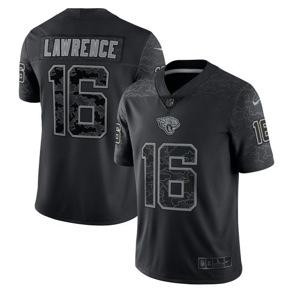 Men's Jacksonville Jaguars Trevor Lawrence Nike Black RFLCTV Limited Jersey